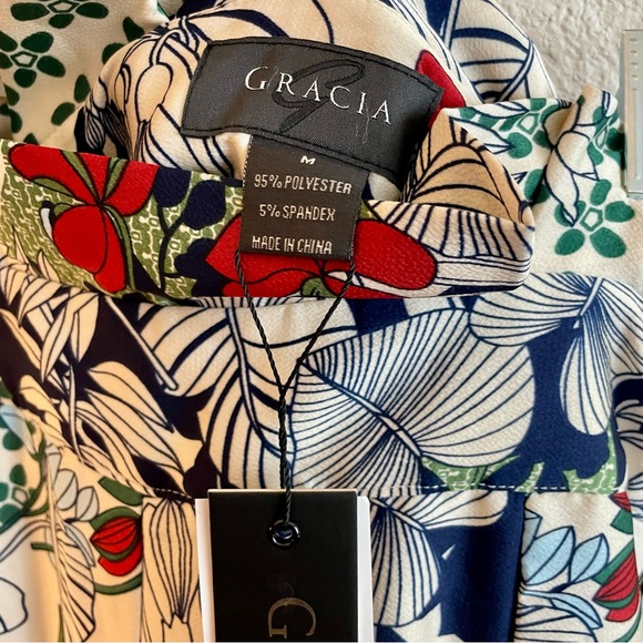 Gracia Nature Tie Waist Long Loose Palazzo Pants Size M - Picture 7 of 8